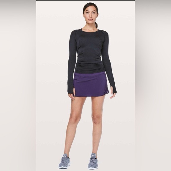 lululemon athletica Dresses & Skirts - Lululemon Photo Finish Skort Size 2 Dark Court Purple Lightweight Running Skirt